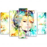 Canvas print 5 stuks, Sophia Loren 