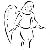 Sticker mural - Ange 4 