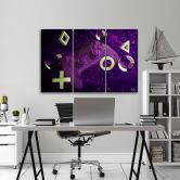 Leinwandbild 3 teilig, Spielkonsole 