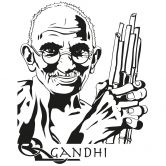 Wallsticker -  Mahatma Gandhi 
