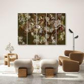 Leinwandbild 5 teilig, Iris Blume 