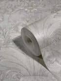 Vliestapete Ornament Struktur Modern, Opulent, Barock in Grau  