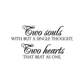 Sticker mural - Two Soules Two Hearts 