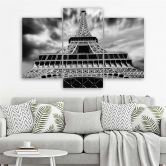 Leinwandbild 3-teilig, Eiffelturm Paris Stadt 