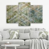 Leinwandbild 3 teilig, Abstrakte geometrische Formen 