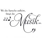 Wandtattoo Wo die Sprache aufhört... 