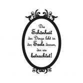 Wandtattoo Die Schönheit der Dinge... 