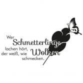 Wandtattoo Wer Schmetterlinge lachen hört... 2 