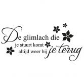 Muursticker De glimlach die je stuurt... 