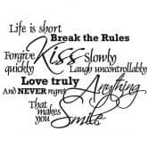 Sticker mural - Life is short... 