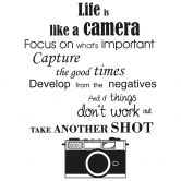 Sticker mural - Life is like a camera... 