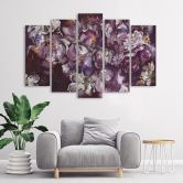 Leinwandbild 5 teilig, Iris Blume 