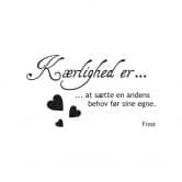 Wandtattoo Kaerlighed er... 