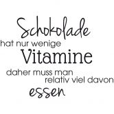 Wandtattoo Schokolade hat nur wenige Vitamine... 