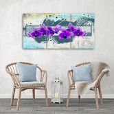 Leinwandbild 3-teilig, Orchidee Blumen Lila 