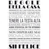 Sticker mural - Regole della casa 1 