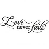 Wallsticker -  Love never fails 