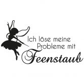 Wandtattoo Ich löse meine Probleme mit Feenstaub. 