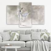 Leinwandbild 3 teilig, Ballerina Pirouet 