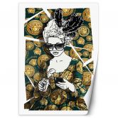Fototapete, Modern Frau Gold 
