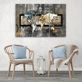 Leinwandbild 3-teilig, Weltkarte Abstrakt  