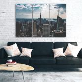 Leinwandbild 3-teilig, New York Stadt Panorama 