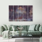 Leinwandbild 5 teilig, Seeblick 