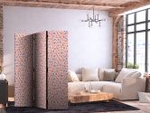 Paravent, Raumteiler freistehend, Trennwand - Giraffe Pattern - Colorful Animal Pattern in Blue-Pink Spots 