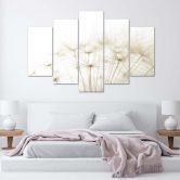 Leinwandbild 5 teilig, Gebläse Blume Natur 
