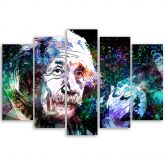 Canvas print 5 stuks, Albert Einstein 