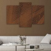 Leinwandbild 3 teilig, Leopard Leopard Pelfpatches Muster 