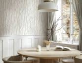 Vliestapete Streifen Modern in Creme  