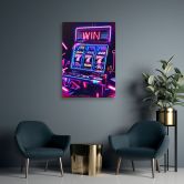 Canvas Schilderij, Neon gokkast 