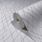 Vliestapete mit geometrischen Rauten grau, beige Grafisch 