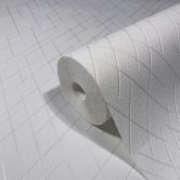 Vliestapete mit geometrischen Rauten weiß Grafisch 