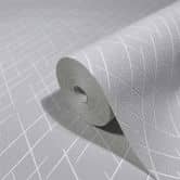 Vliestapete mit geometrischen Rauten grau Grafisch 