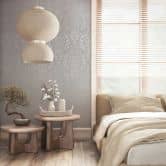 Vliestapete Ornament Floral Natur in Grau Beige 