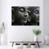 Leinwandbild, Buddha-Figuren 