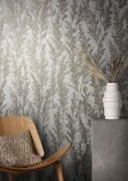 Vliestapete mit feinen Ästen silber Floral 
