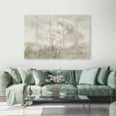 5-delige canvasprint, een bloeiende boom in de wei 