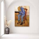 Leinwandbild, Alter Mann in Traurigkeit - V. van Gogh Reproduktion 