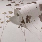 Vliestapete Blätter, Äste Floral Natur matt in Beige 