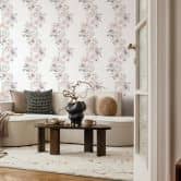 Vliestapete Blumen Floral Natur, Romantisch matt in Weiß Grau Beige 