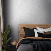 Vliestapete Blätter Floral Natur matt in Grau Weiß 