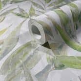 Vliestapete Blätter Floral Natur matt in Weiß 