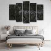 Leinwandbild 5 teilig, Alte Betonwand 