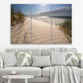 Leinwandbild 3-teilig, Dünenstrand Meer 