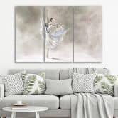 Leinwandbild 3 teilig, Ballerina Pirouet 