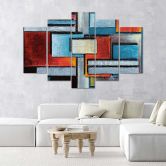 Leinwandbild 5 teilig, Abstraktion Farbe 
