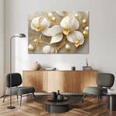 Leinwandbild, Orchidee glamourös gold 